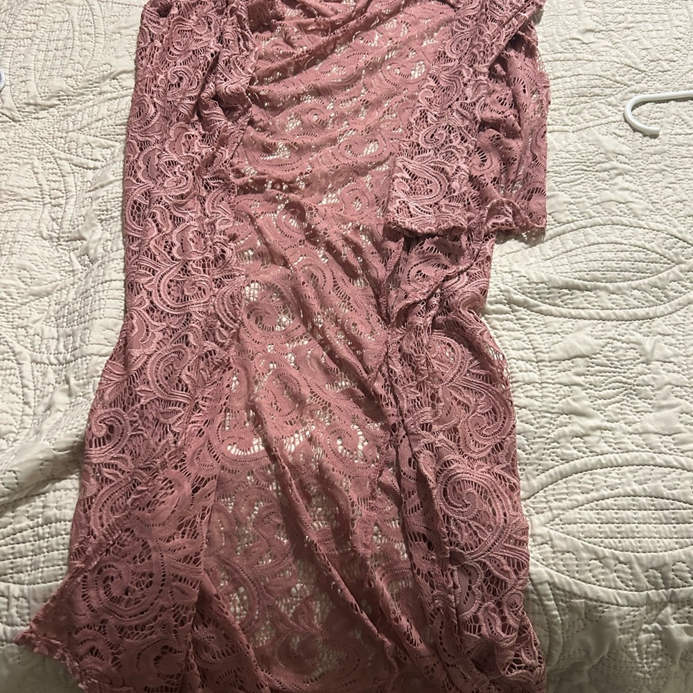 Pink Lace Cover-Up